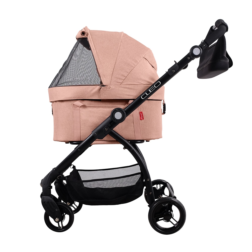 ibiyaya ニュークレオ トラベルシステム ペットストローラー 3WAY ペットカート (コーラルピンク) 耐荷重約20kg おすすめ 多頭 中型犬 小型犬 ブランド おしゃれ New CLEO Travel System Pet Stroller イビヤヤ FS2191