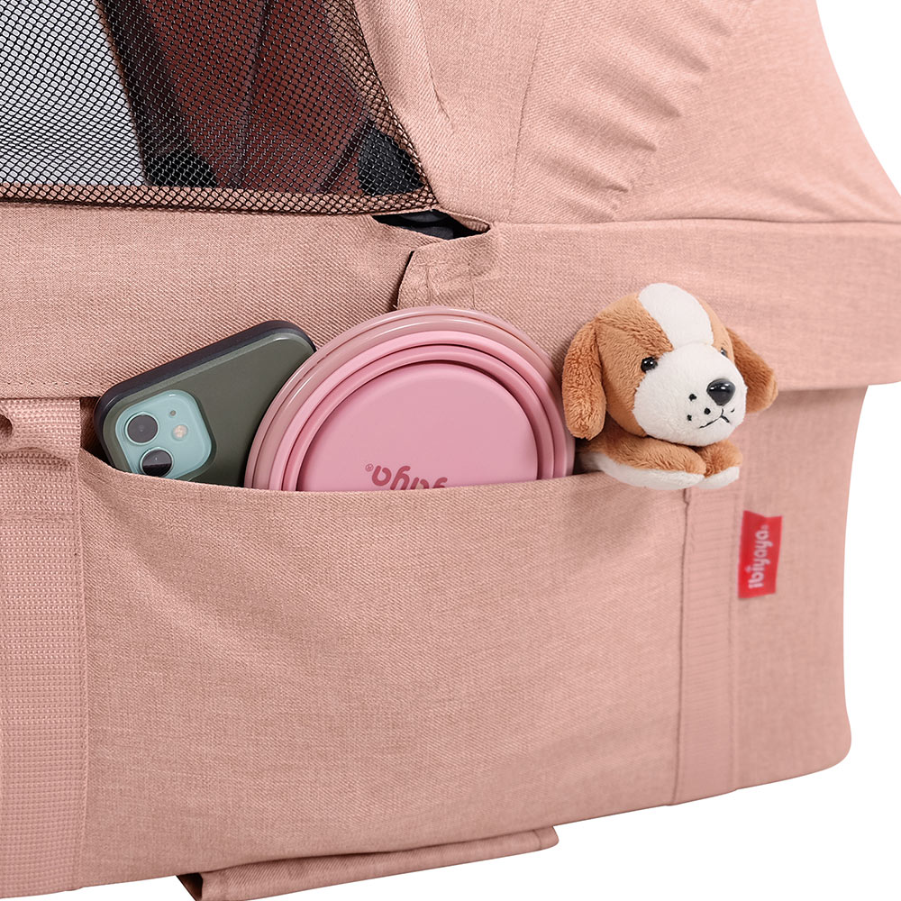 ibiyaya ニュークレオ トラベルシステム ペットストローラー 3WAY ペットカート (コーラルピンク) 耐荷重約20kg おすすめ 多頭 中型犬 小型犬 ブランド おしゃれ New CLEO Travel System Pet Stroller イビヤヤ FS2191