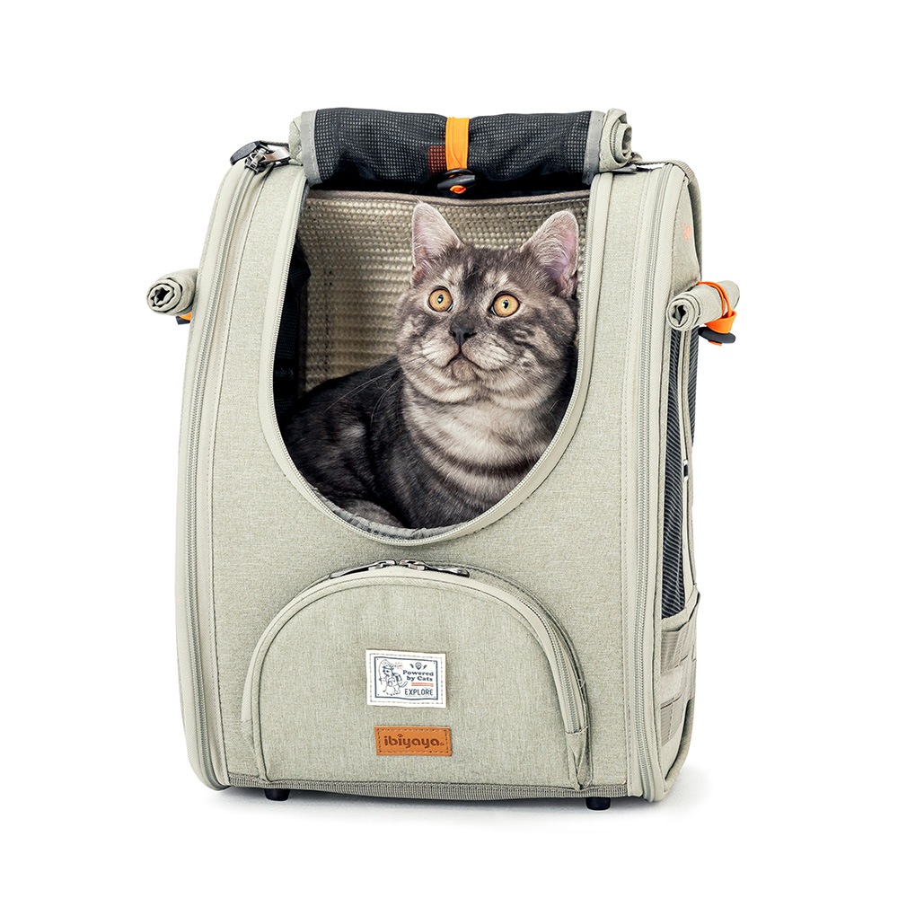 ibiyaya 猫 ペットキャリー リュックタイプ バックパック 小型犬 子犬 耐水 通気性 アウトドア ハイキング キャンプ 旅行 散歩 おでかけ 通院 Adventure Cat Carrier Backpack イビヤヤ FC2297