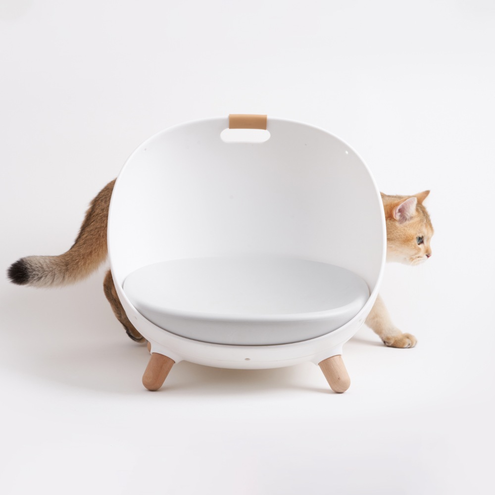猫用ソファ 温度調整可能なペットのマルチベッド グリーン ネコ HEBENA