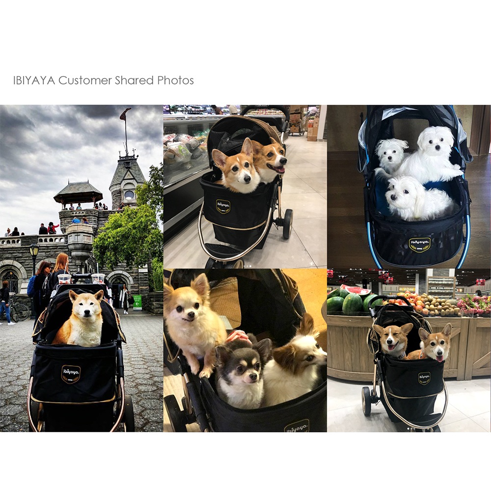 ibiyaya モナーク プレミアムペットジョガー ペットカート 耐荷重約20kg 犬用 ベビーカー おすすめ 多頭 中型犬 小型犬 ブランド おしゃれ 3輪 折りたたみ 収納 コンパクト Monarch Premium Pet Jogger イビヤヤ FS1616