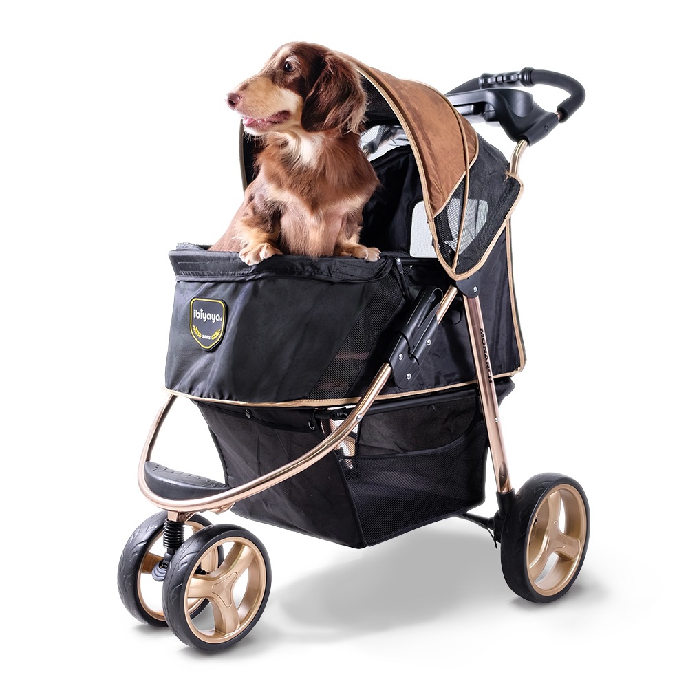 ibiyaya モナーク プレミアムペットジョガー ペットカート 耐荷重約20kg 犬用 ベビーカー おすすめ 多頭 中型犬 小型犬 ブランド おしゃれ 3輪 折りたたみ 収納 コンパクト Monarch Premium Pet Jogger イビヤヤ FS1616