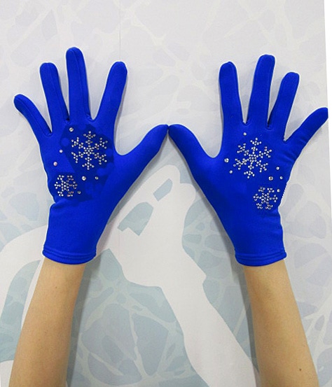 ぽかぽかスケート手袋 スノウフレークロイヤル 8-10才用 - フィギュア