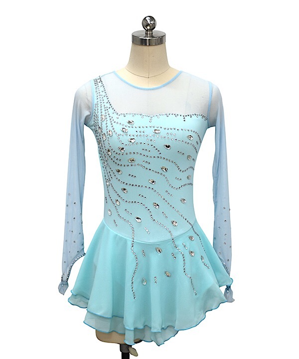 フィギュアスケート衣装 フィギュアスケート衣装 VCT-018ライトピンク スケート