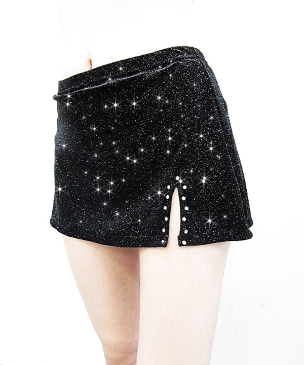 archivio スリット入り黒スカート アルチビオ ARCHIVIO バイカラー