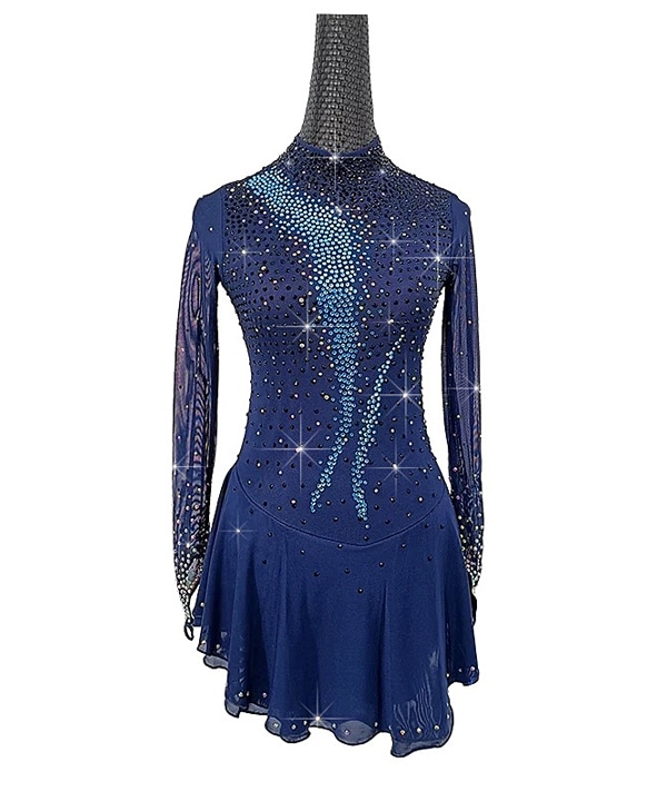 フィギュアスケート コスチューム美品140cm〜150cm限定 フィギュアスケート衣装 FRY-221ライトブルー スケート