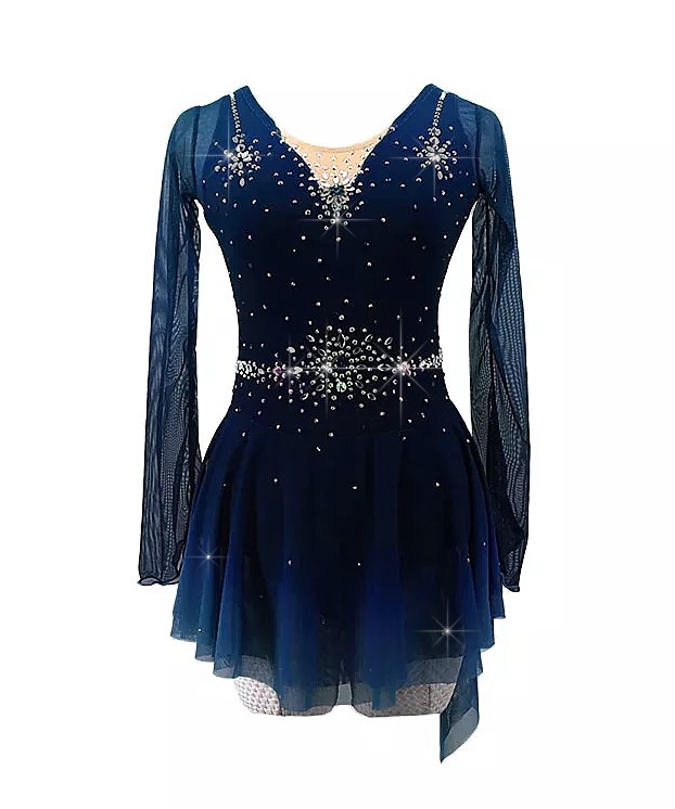 大会衣装コスチュームDQネイビー31 - フィギュアスケートの