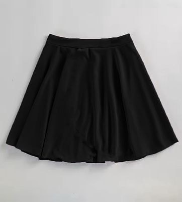 Wラップスカート ブラック - フィギュアスケートのコスチューム新体操