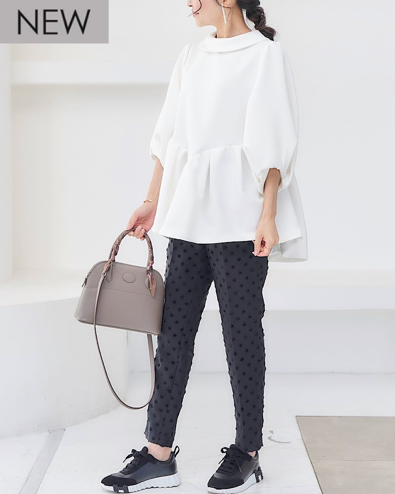 MARONENONFEE/マーロンエノンフィ ポイントフリルトップス ニット