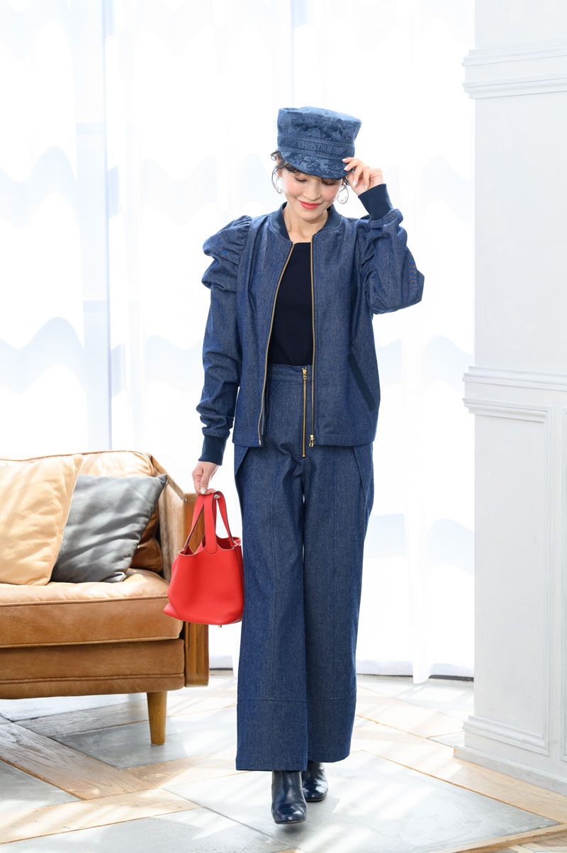 【final mark down sale】 パフショルダーデニムジャケット