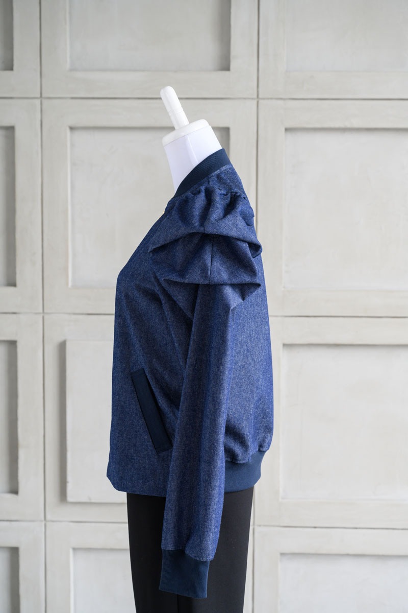 【final mark down sale】 パフショルダーデニムジャケット