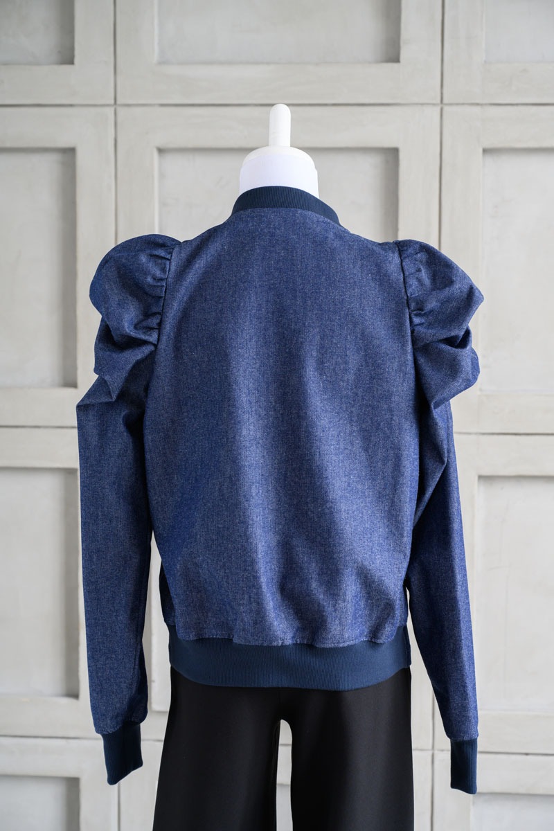 【final mark down sale】 パフショルダーデニムジャケット