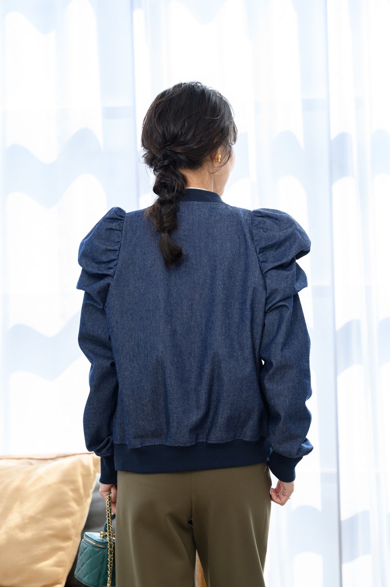 【final mark down sale】 パフショルダーデニムジャケット