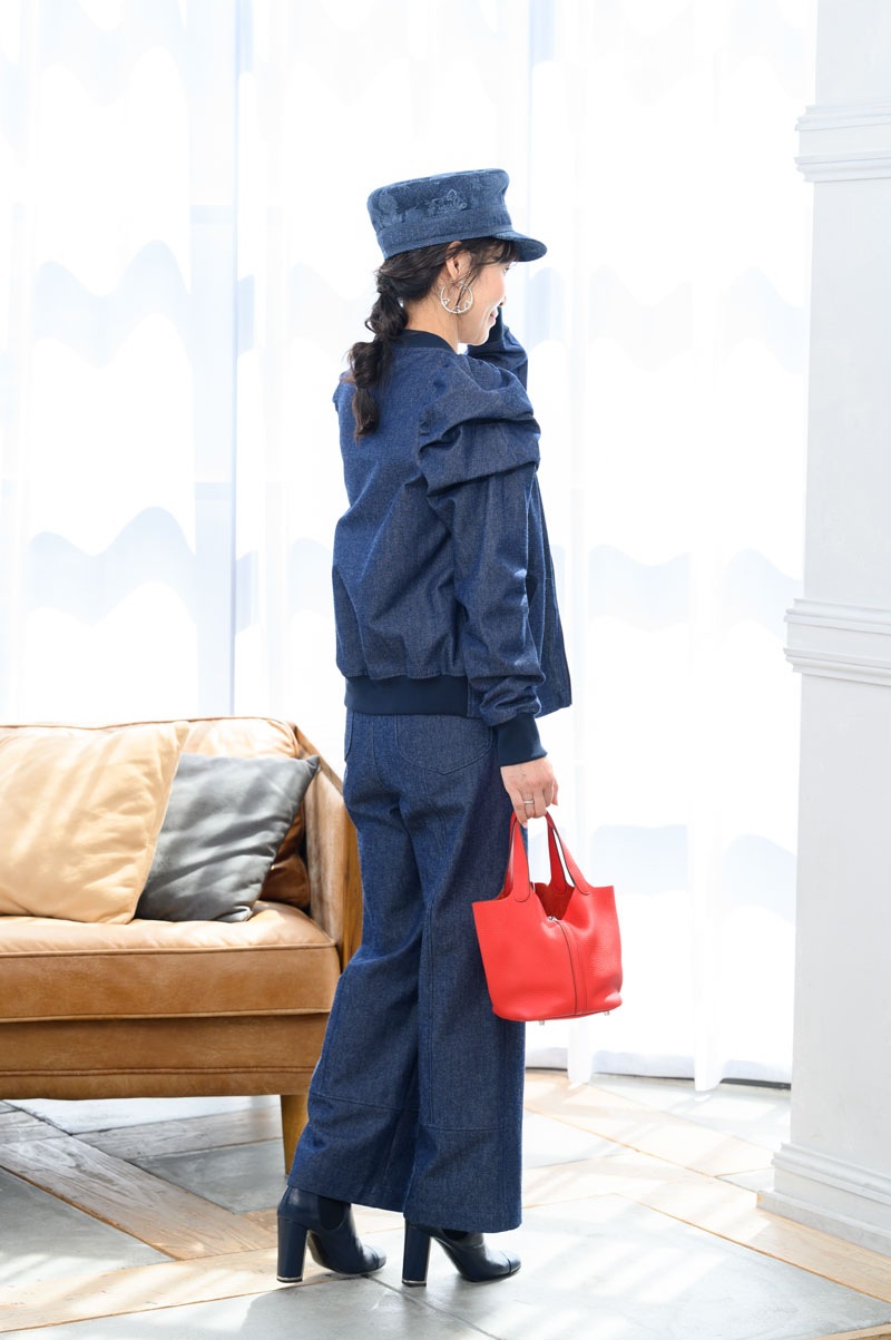 【final mark down sale】 パフショルダーデニムジャケット