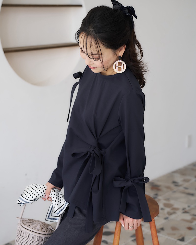 残りわずか】アシンメトリーリボントップス | Tops | MARONENONFEE