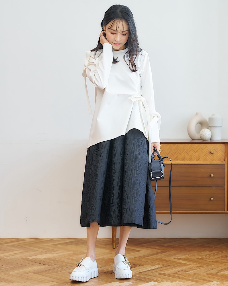 残りわずか】アシンメトリーリボントップス | Tops | MARONENONFEE
