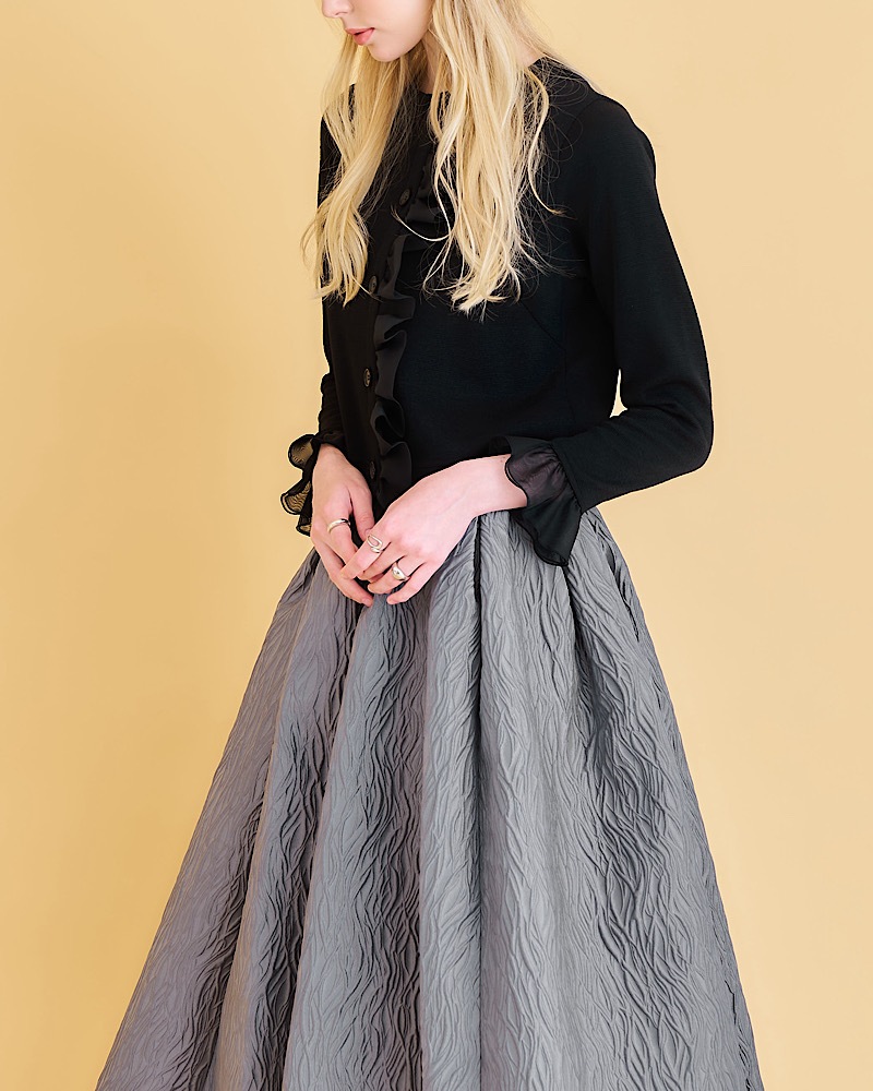 残りわずか】フリルニットカーディガン | Tops | MARONENONFEE