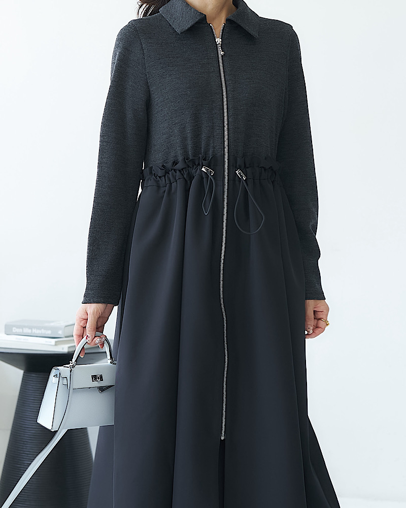 残り1点のみ】フレアジップワンピース | Dresses | MARONENONFEE