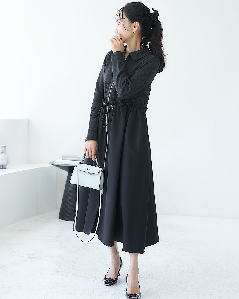 残り1点のみ】フレアジップワンピース | Dresses | MARONENONFEE