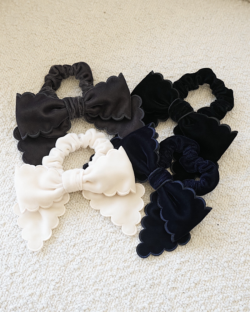 【残りわずか】スカラップベロアシュシュ