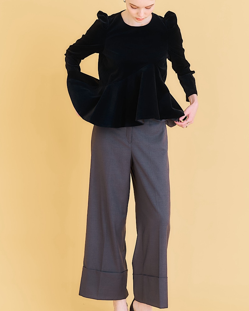 残りわずか】ベロアフレアトップス | Tops | MARONENONFEE マーロン