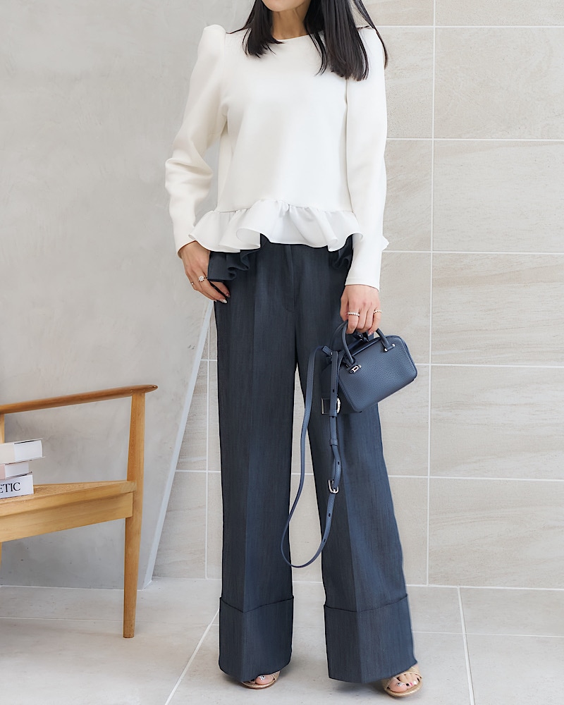 【残りわずか】フリルデニムパンツ