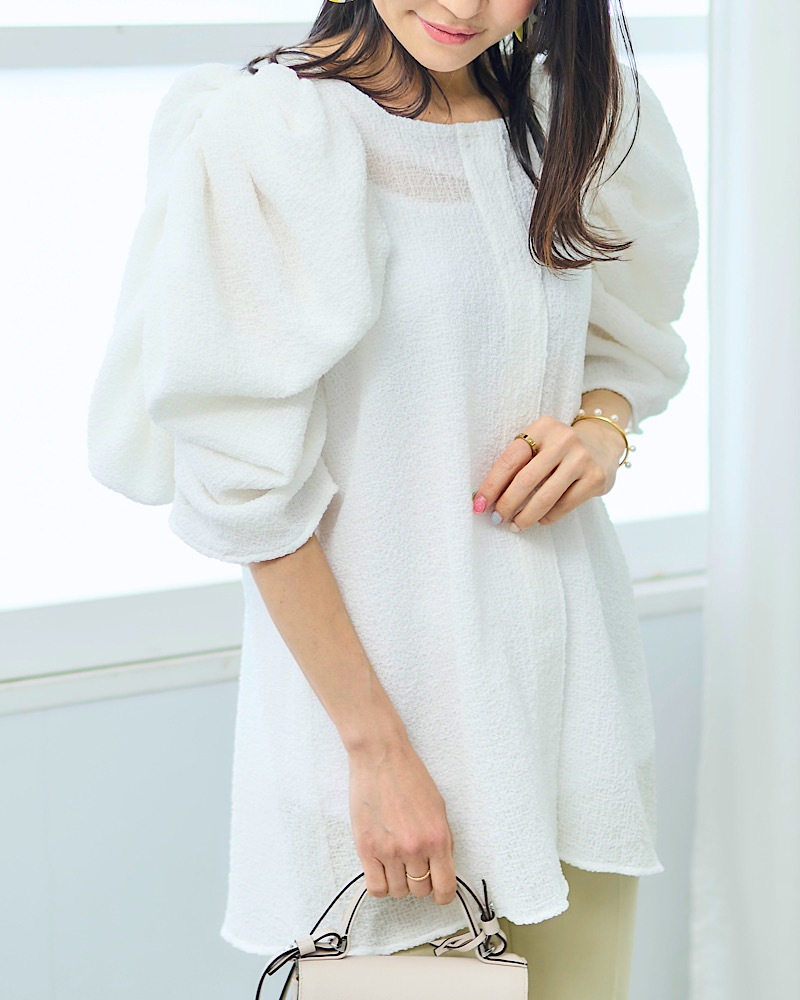 残りわずか】シアーボリュームショルダートップス | All Items 