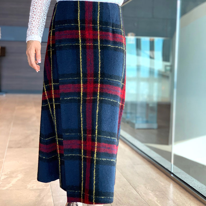 バーゲンで ウールチェックスカート ブルーチェック Yori ロングスカート Luhacovice Cz バーゲンで ウールチェックスカート ブルーチェック Yori ロングスカート Luhacovice Cz