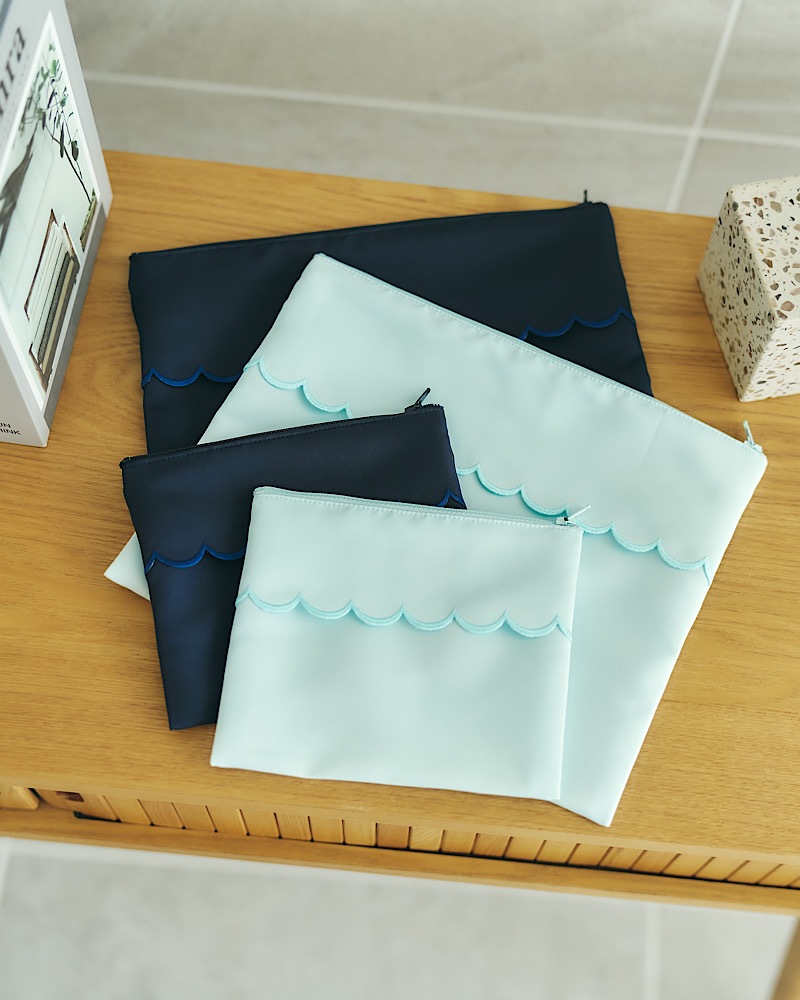 スカラップポーチ