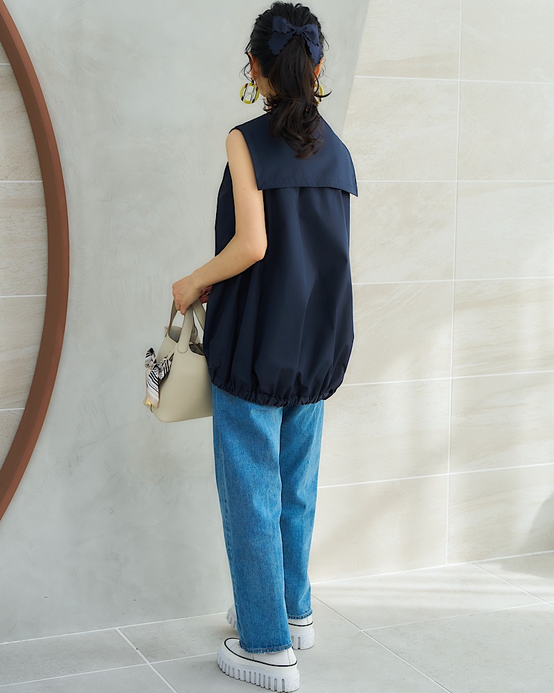 日本未入荷♪Monsoon*ギンガムカラートップス*3-13才 残りわずか】セーラーカラーコクーントップス | Tops