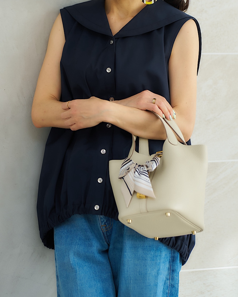日本未入荷♪Monsoon*ギンガムカラートップス*3-13才 残りわずか】セーラーカラーコクーントップス | Tops