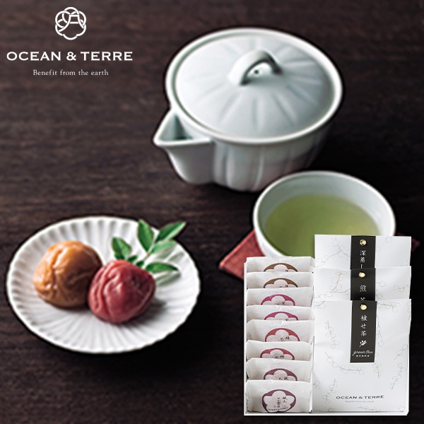 THERATIS 在庫　お好きな組み合わせでご購入可能！ OCEAN & TERRE オーシャンテール Premium 紀州南高梅&日本茶セットF