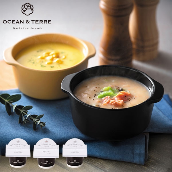 OCEAN & TERRE オーシャンテール 北海道 海鮮CUPスープセットD 【約3