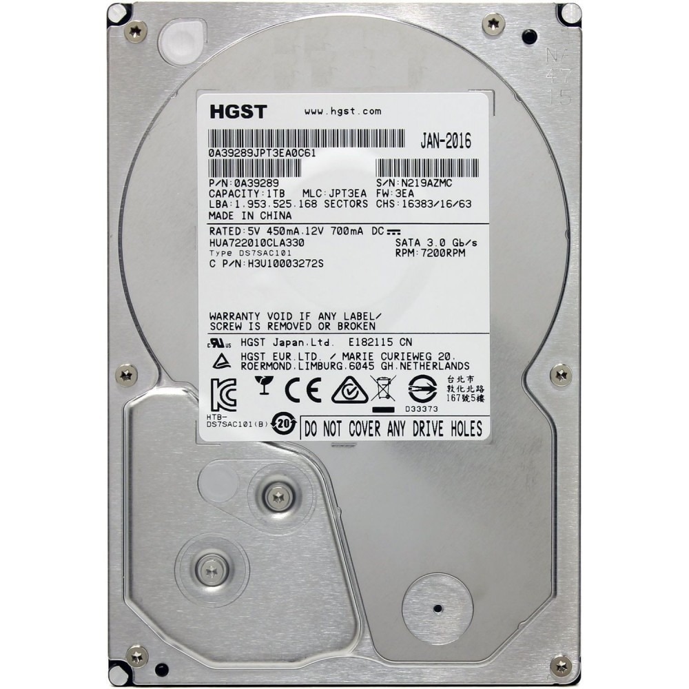 HGST 日立 1TB HUA722010CLA330 3.5インチ HDD 1TB 7200rpm 32MB S-ATA300