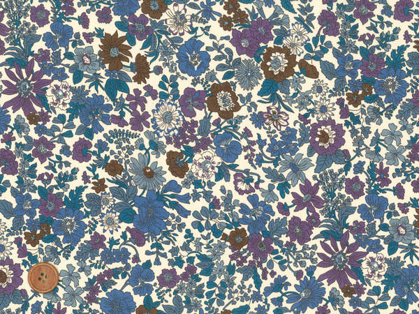 リバティプリント タナローン生地 国産定番柄 Emily 6163-Y