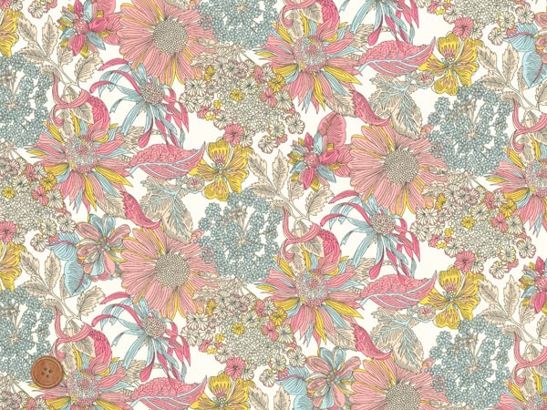 リバティプリント タナローン生地 国産定番柄 Angelica Garla 1034-D