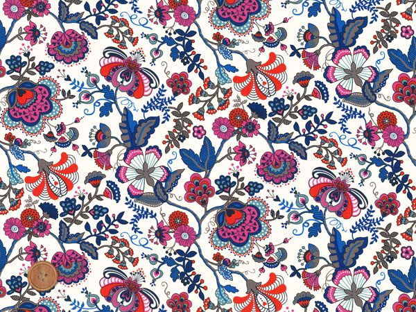 リバティプリント タナローン生地 廃盤柄 Mabelle MJ7013-K