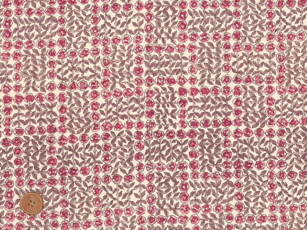 リバティプリント タナローン生地 国産定番柄 Sleeping Rose 0275-B