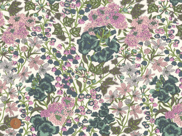 リバティプリント シェラトンジャージ 定番柄 Edna CJ4279-XK