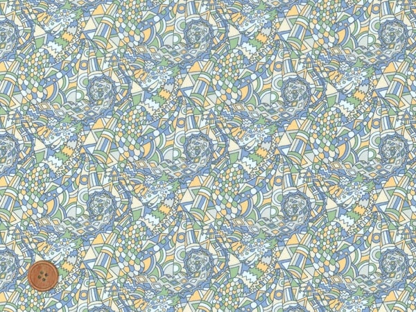 リバティプリント タナローン生地 2022春夏 パラダイス・ランズ Brave Noah SSPLJ6433-C