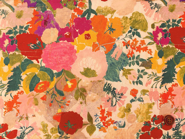 リボン 花畑 ラベンダー スモック130 おおお - エプロン 