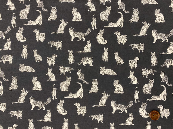 リバティプリント シェラトンジャージ 定番柄 Meow CJDC32576-YK