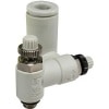 ワンタッチ管継手付デュアルスピードコントローラ ASDシリーズ【ASD230F-M5-06】管接続口径:M5X0.8、適用チューブ外径:φ6mm、販売単位:1個【*】2412025SM
