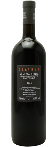 ワイン GRAVNER pinot grigio 2007 グラヴネル ピノグリージョ2007白