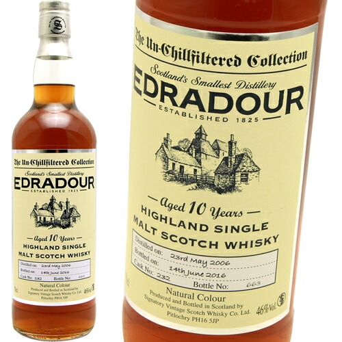 ɥ 10ǯ 46% 2013  ե륿ɡʥʥȥ꡼  Un-Chillfiltered Collection Edradour 10Y 2013 46% Signatory Vintage
