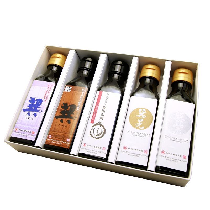 巽醤油 5種セット 各120ml（再仕込み醤油&巽こいくち&巽うすくち&巽晃