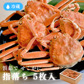 [冷蔵]　*** 送料込み！100個限定 ***【兵庫県産】浜茹で／せこがに／小サイズ／指落ち／５杯入（約100g×5）