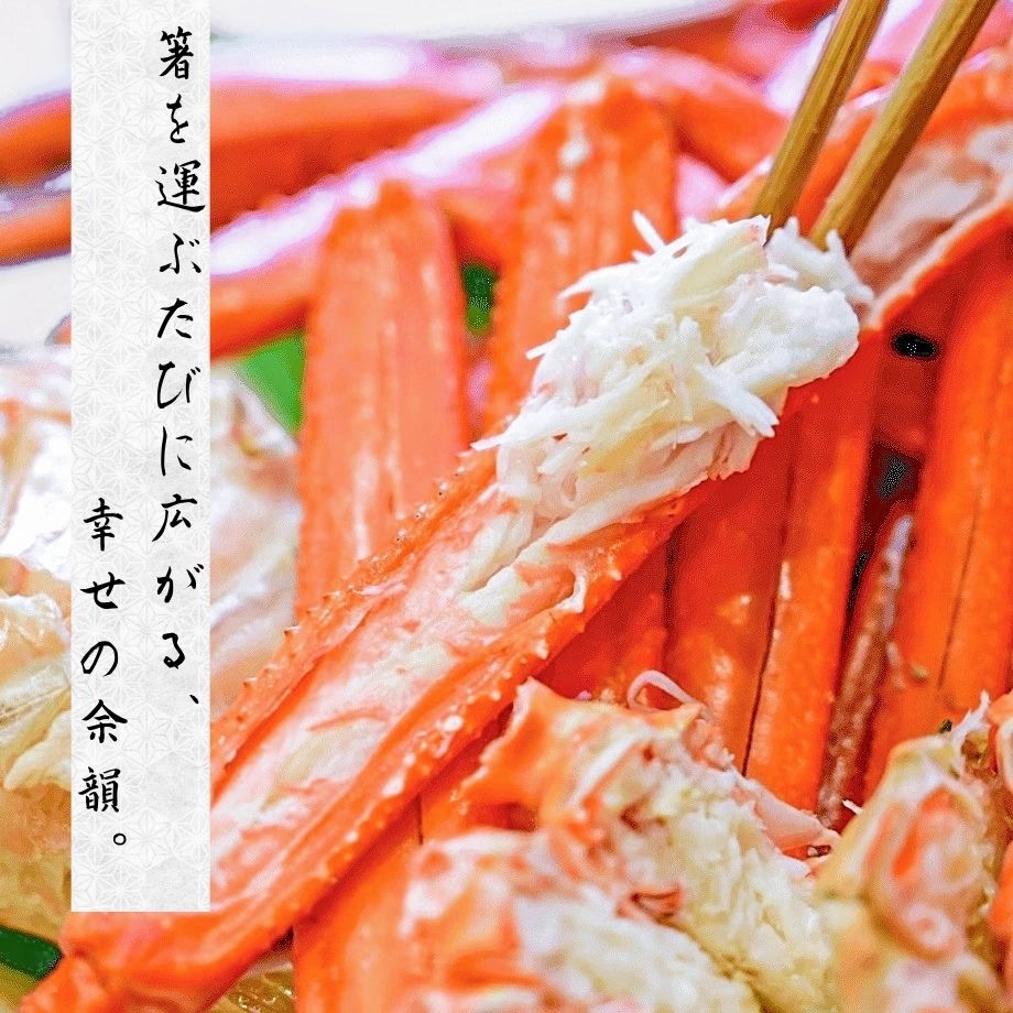 ［冷凍］ずわいがに／調理済／かにすきセット／4肩分入（約2人前）／焼きガニ・むき身／鍋出汁付