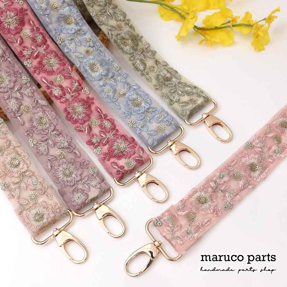 約120cmタイプ【 ハンドメイド ショルダーストラップ リボン (21) 幅約40mm 】