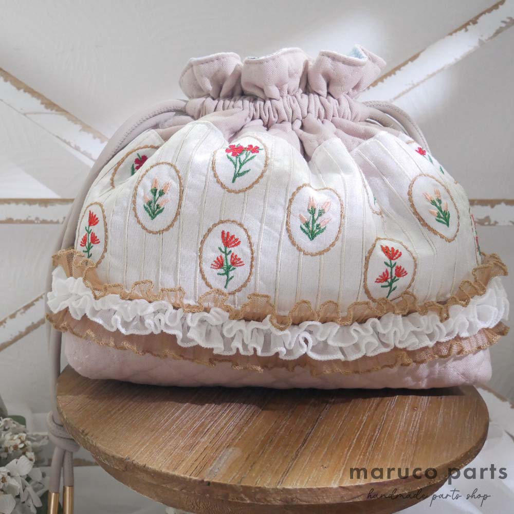 【1本2m】【 インド刺繍リボン (c011) ＊ 幅 約105mm 】